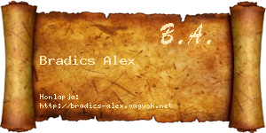 Bradics Alex névjegykártya